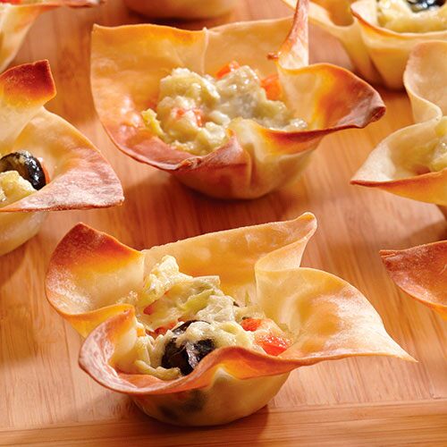 Cheesy Artichoke Cups