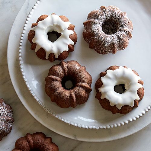 Mini Classic Chocolate Bundt Cakes  