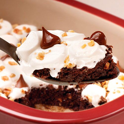 Microwave Rocky Road Brownie Dessert